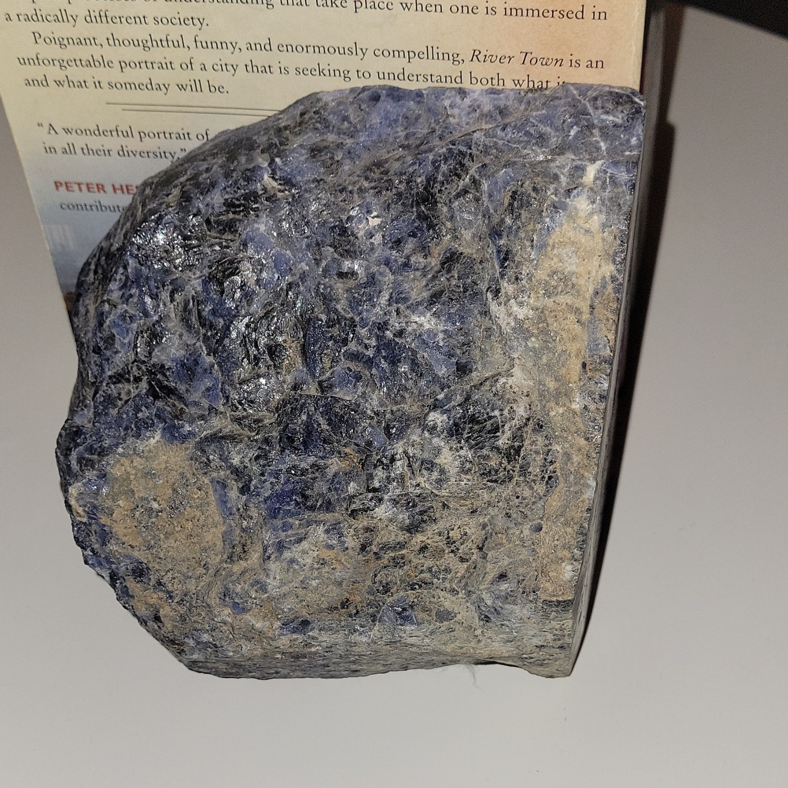Large Sodalite Crystal Bookends Cut And Polished On 3 Sides Natural Stone