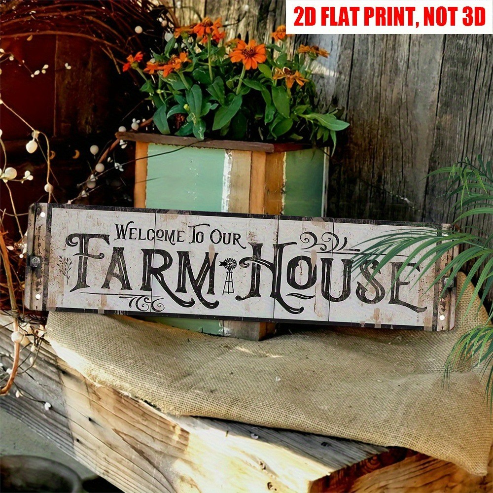Vintage Farmhouse Metal Tin Signs Street Signs Home Wall Art Decor Garden 16x4in