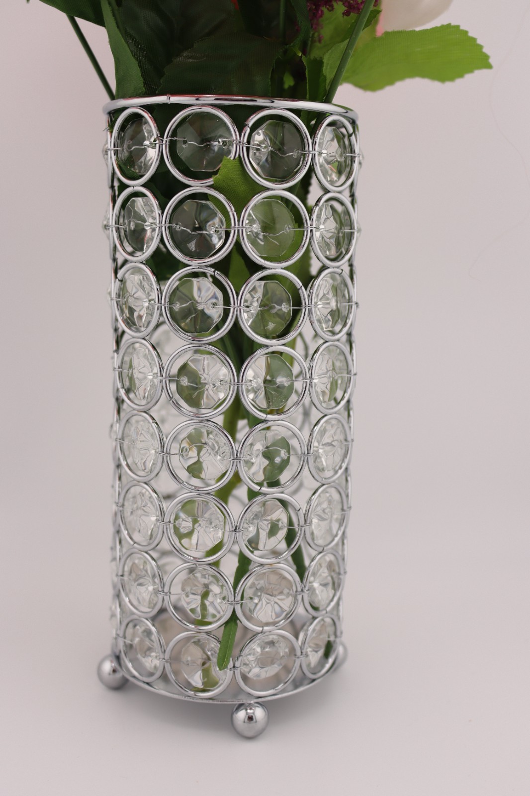 7.5IN Elegant Designs Elipse Crystal Decorative Vase. Wedding & House Decor