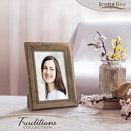 Chestnut Brown Picture Frame, Rustic Wood Pattern, Lightly Distressed 5×7 1