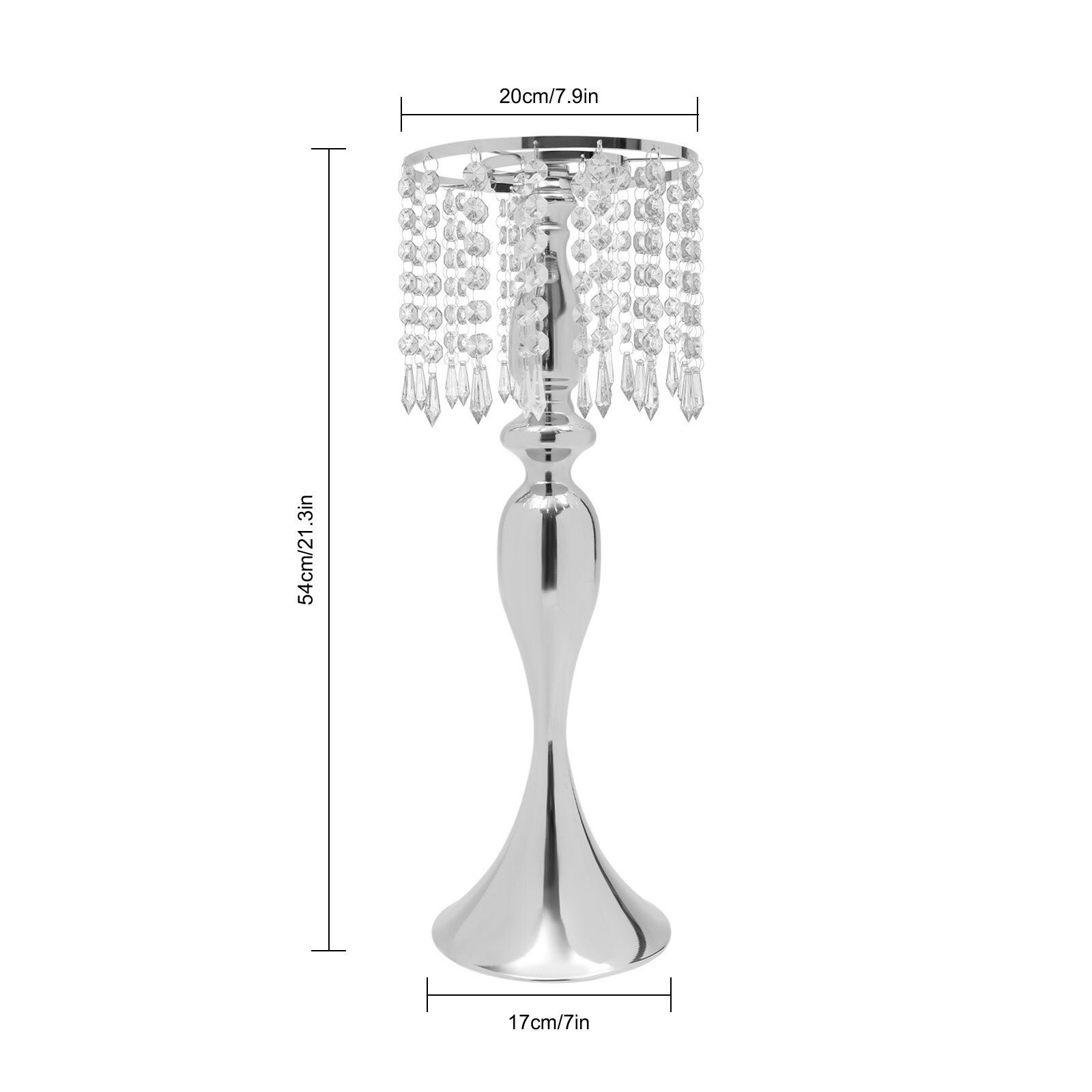 10 PCS Tabletop Crystal Wedding Flower Vase for Banquet Party Decoration