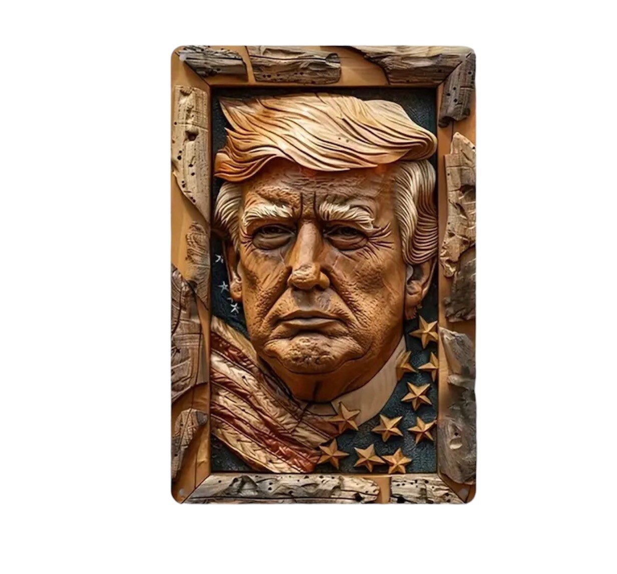 DONALD TRUMP MAGA 2024 Design FLAT Aluminum Metal Sign Multidimensional Look