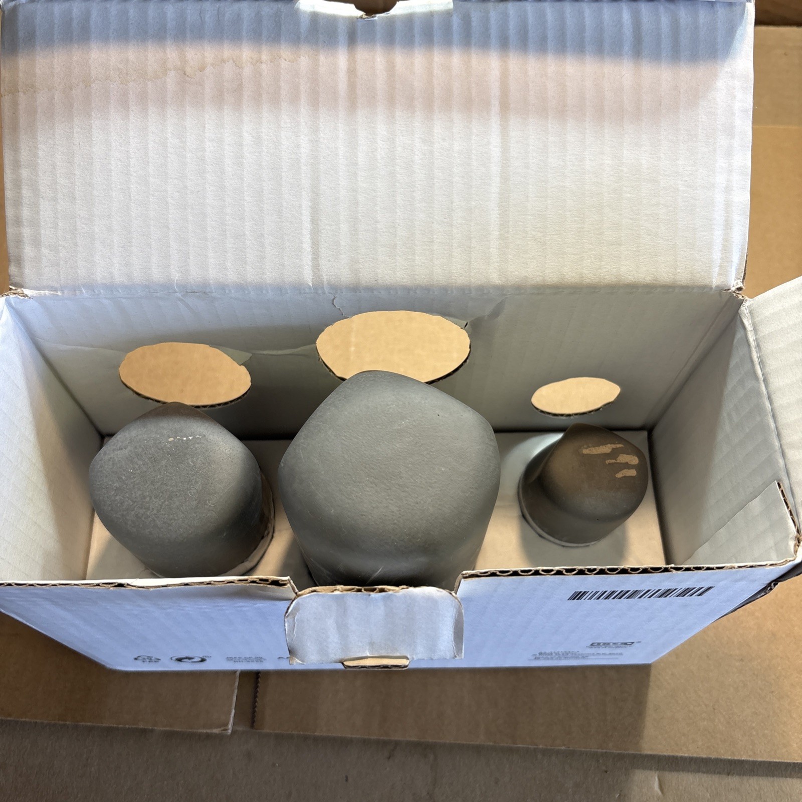 NEW IN BOX: IKEA TONAD Decoration Set Of 3, Owl-Grey