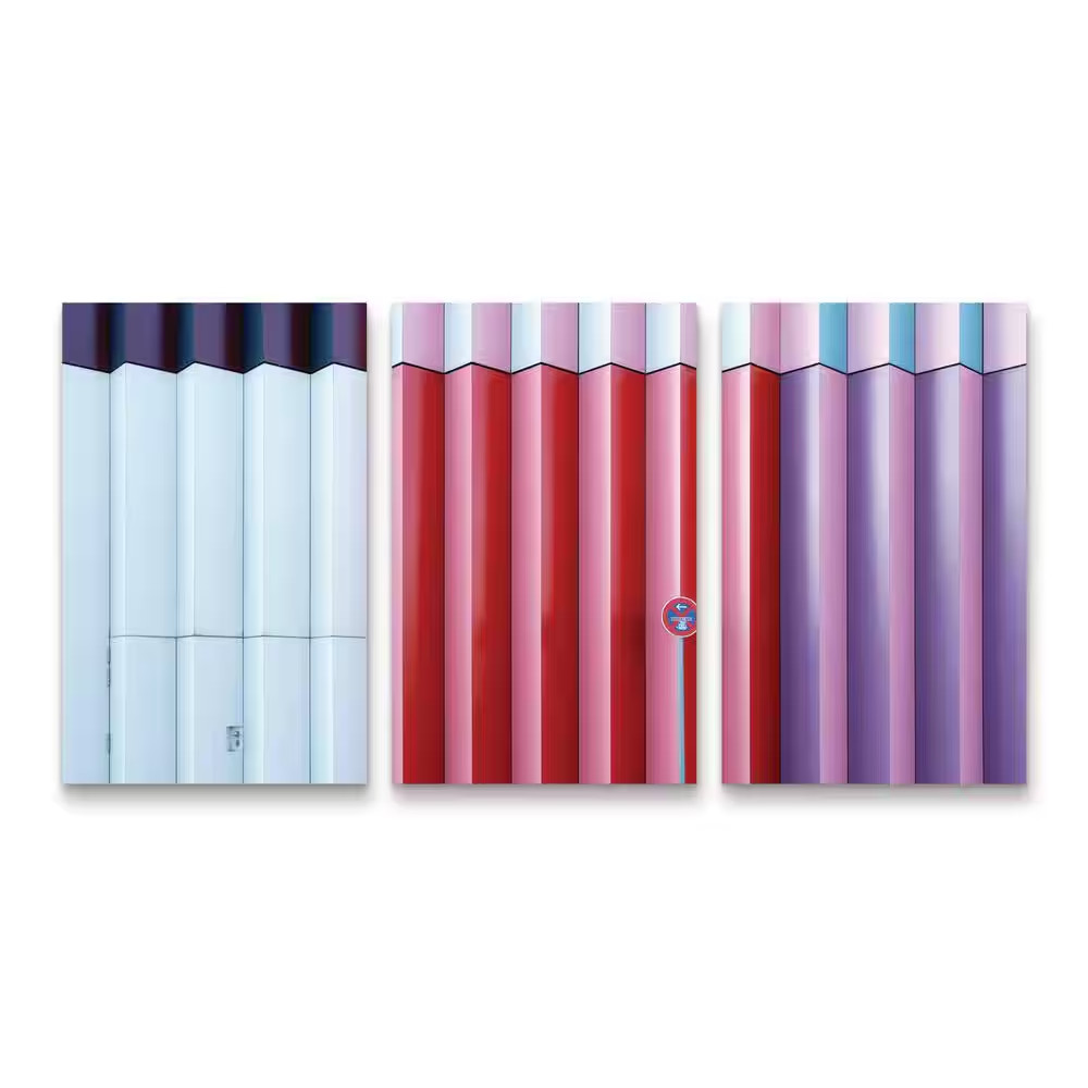 Iso66 Colorful 3-Piece Panel Set Unframed Photography Wall Art 19 In. X 36 In.