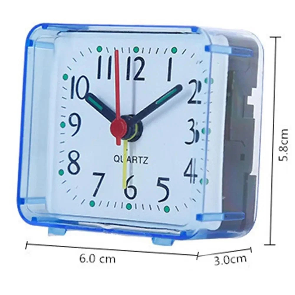 Silent Compact & Portable Alarm Clock Travel Quartz Beep Alarm Clock Small Cute