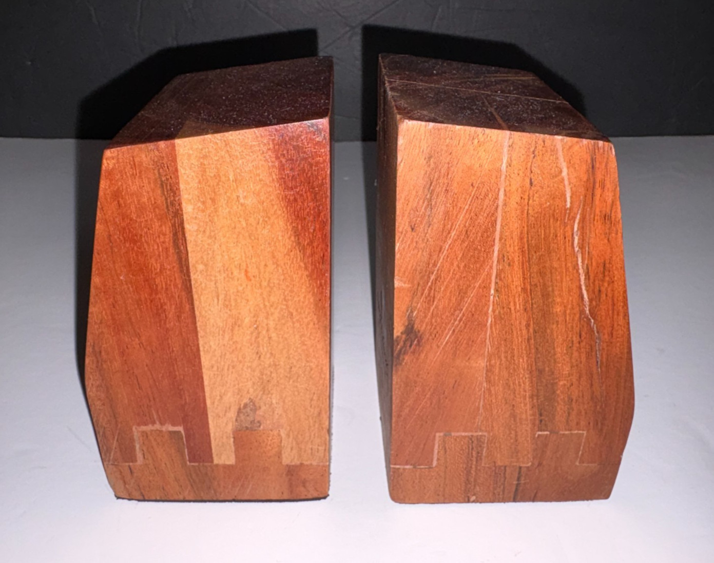 Hearth & Hand Magnolia Acacia Wood Bookends Brown Rustic Modern Solid Wood Set