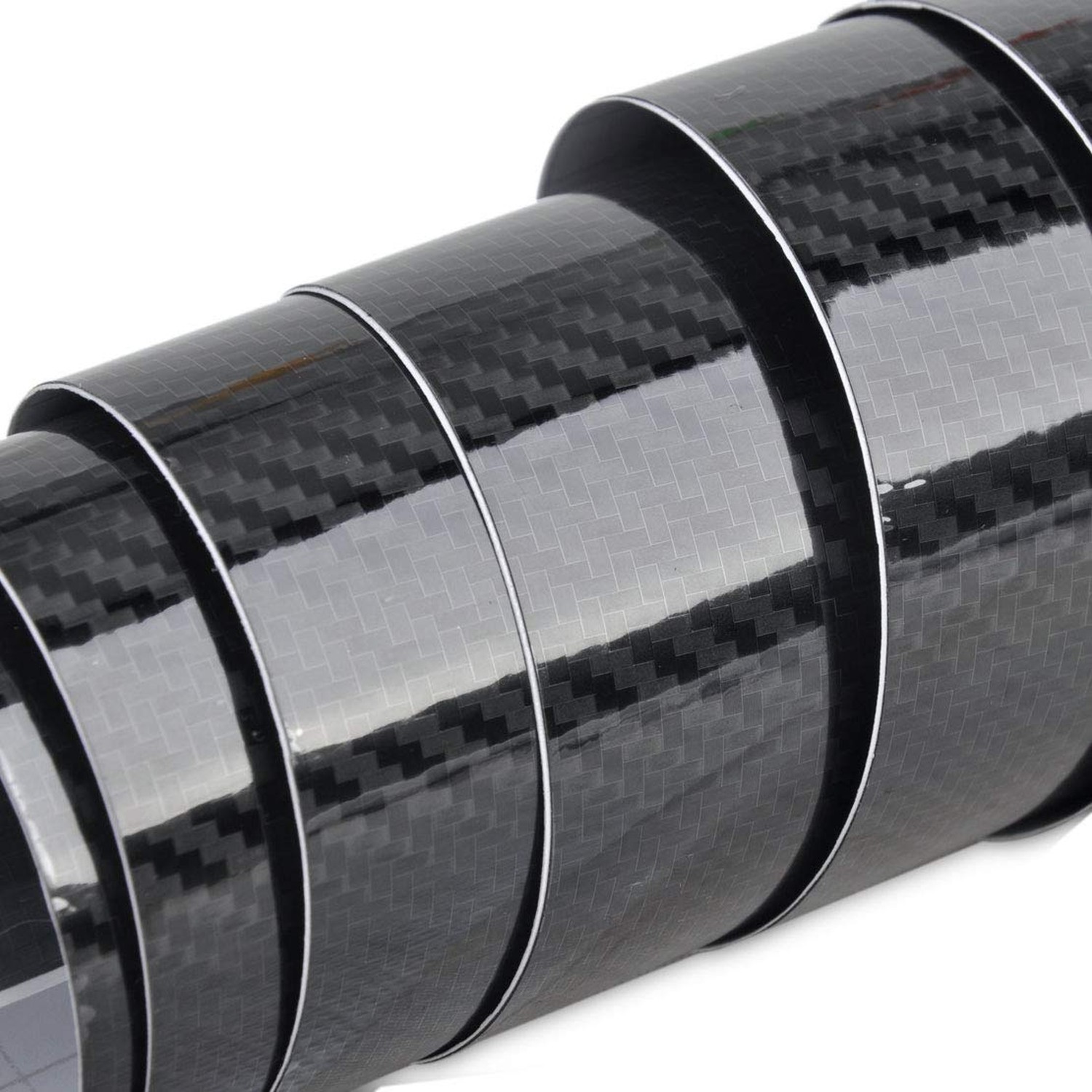 LZLRUN 5D Gloss Black Carbon Fiber Vinyl Wrap with Air Release – Outdoor Rate…