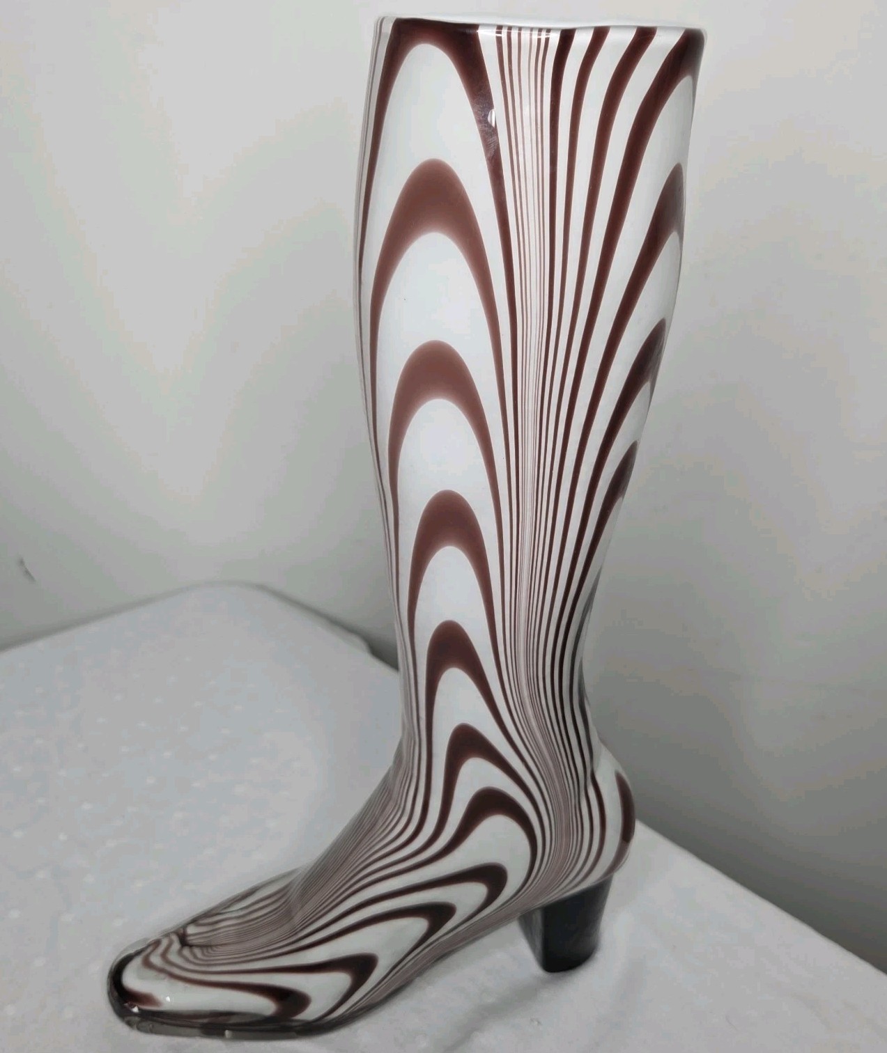 Murano Glass Fashion Boot Shape Vase, HandBlown Italian Art Decor, Home Accent