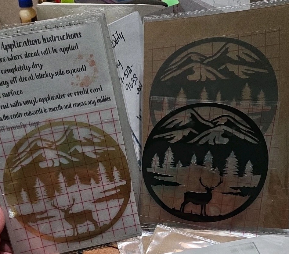 Beautiful Elk Scene Vehicle Glass or Mirror Decals/Handmade By UpNort’Sisters