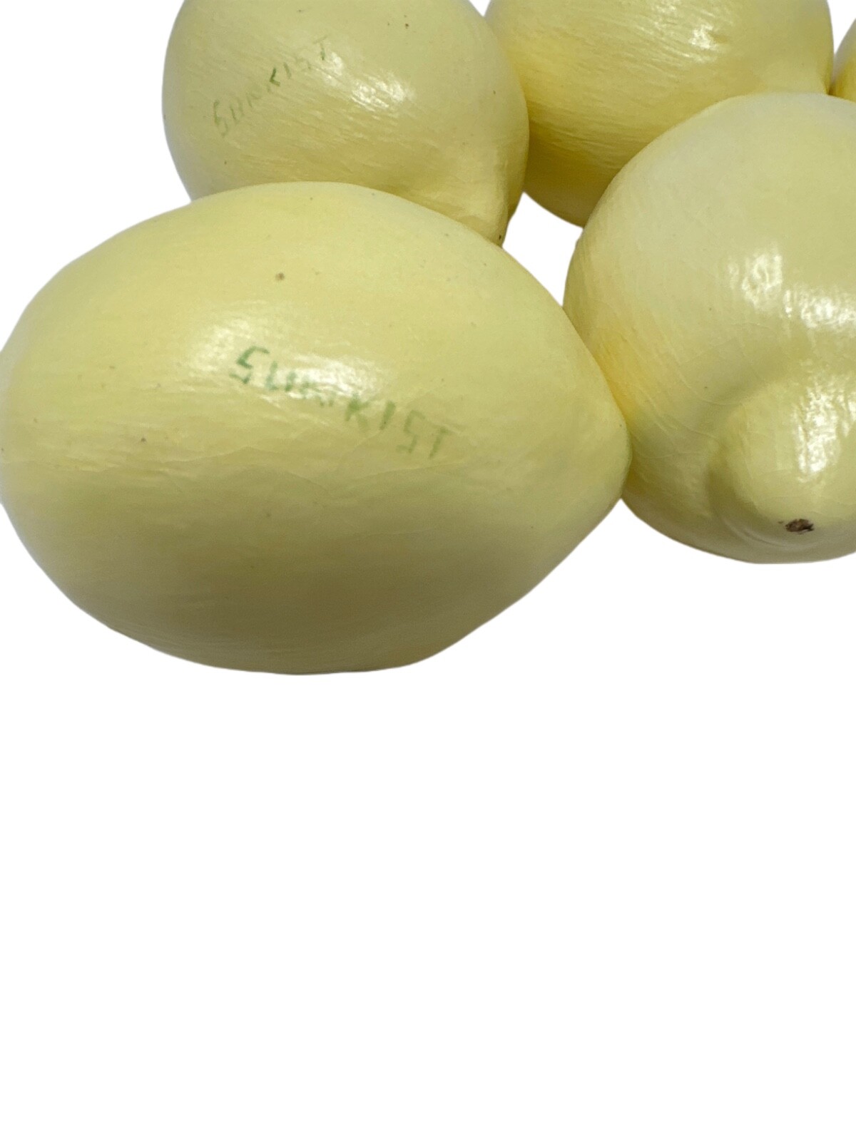 11 Faux Realistic Handcrafted Ceramic Lemons Pale Yellow Branded