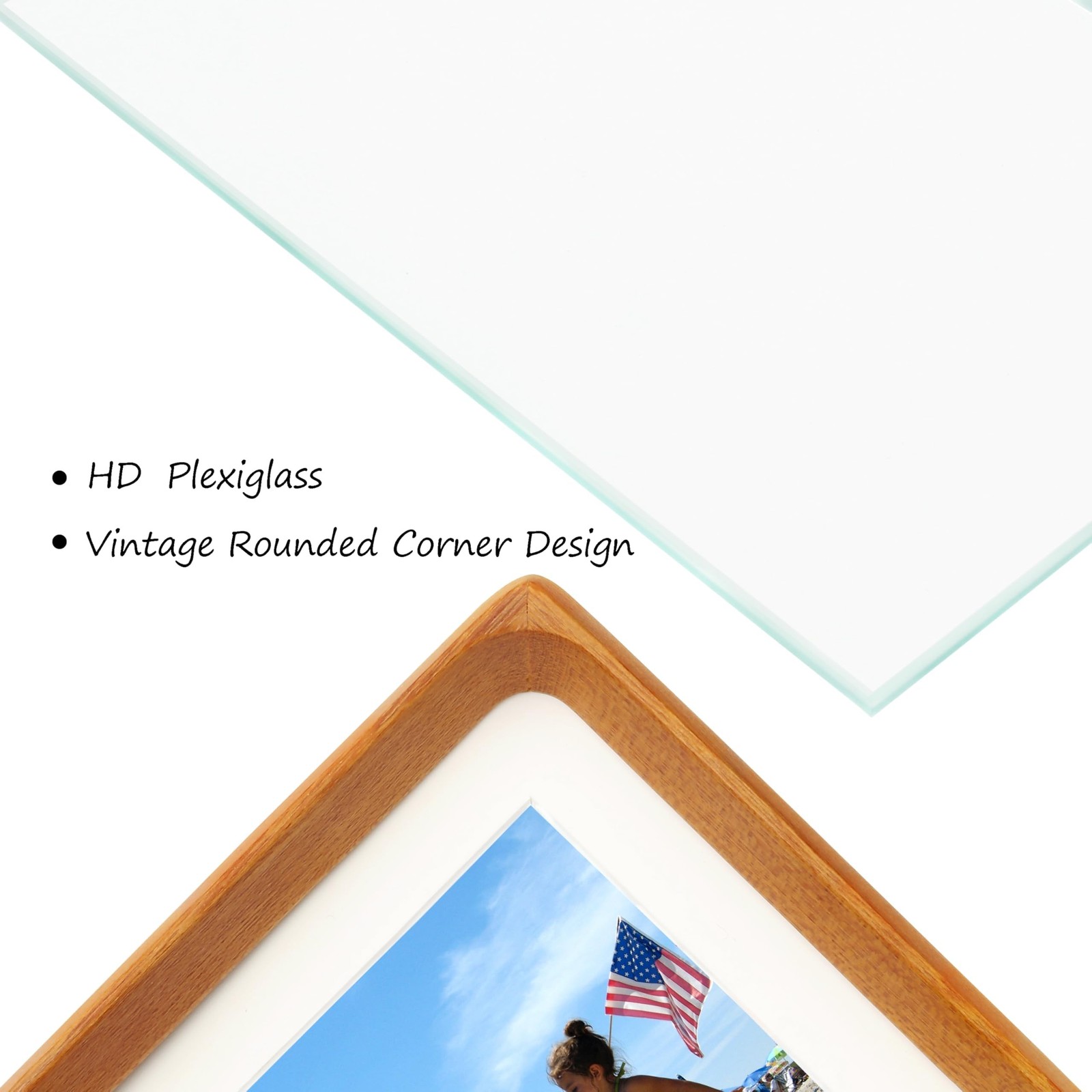 12×16 Picture Frames Teak Solid Wood Vertical Horizontal Standing Display Pho…