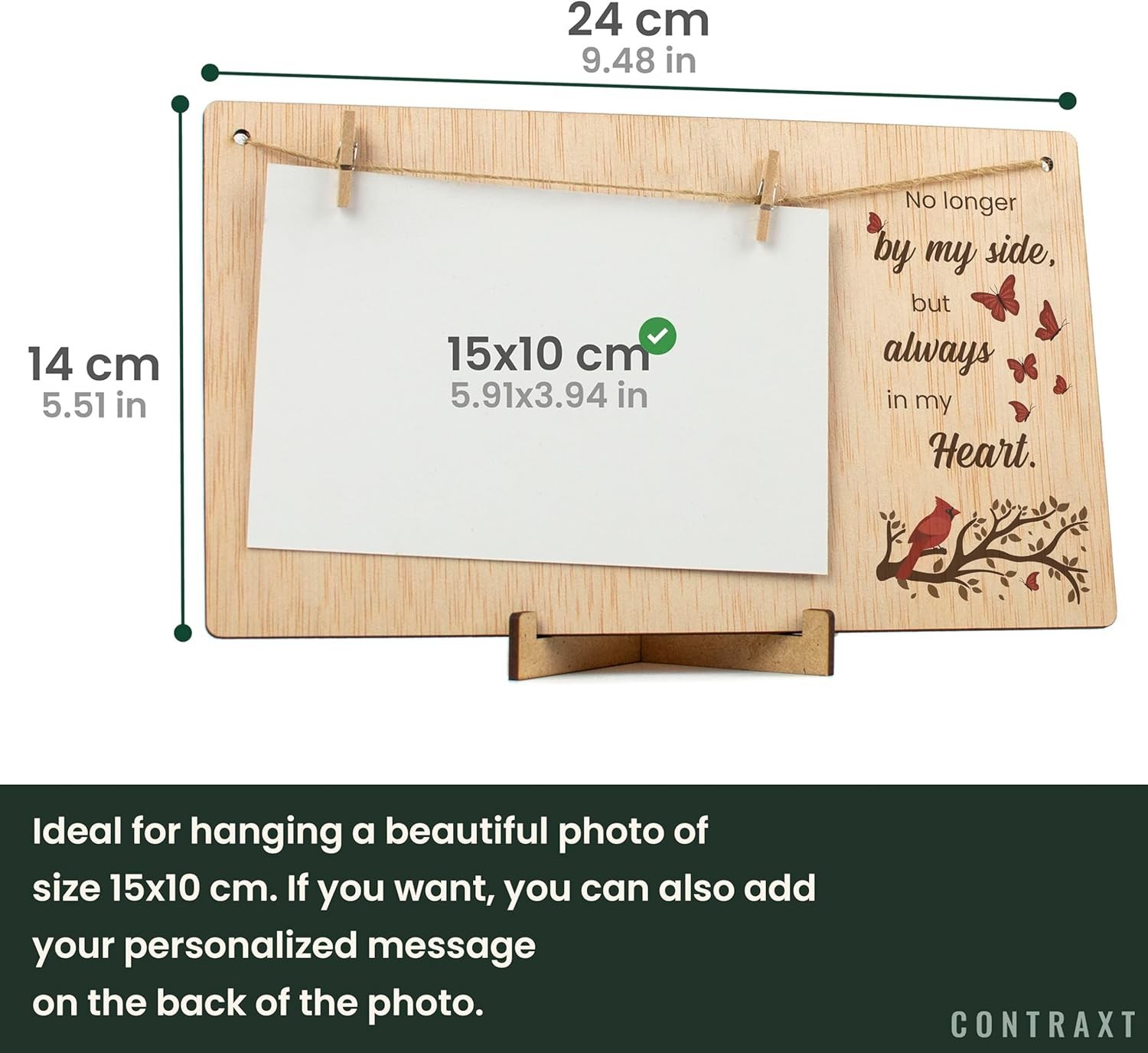 4×6 Horizontal Memorial Frame – Elegant Bereavement Gift for Healing Hearts