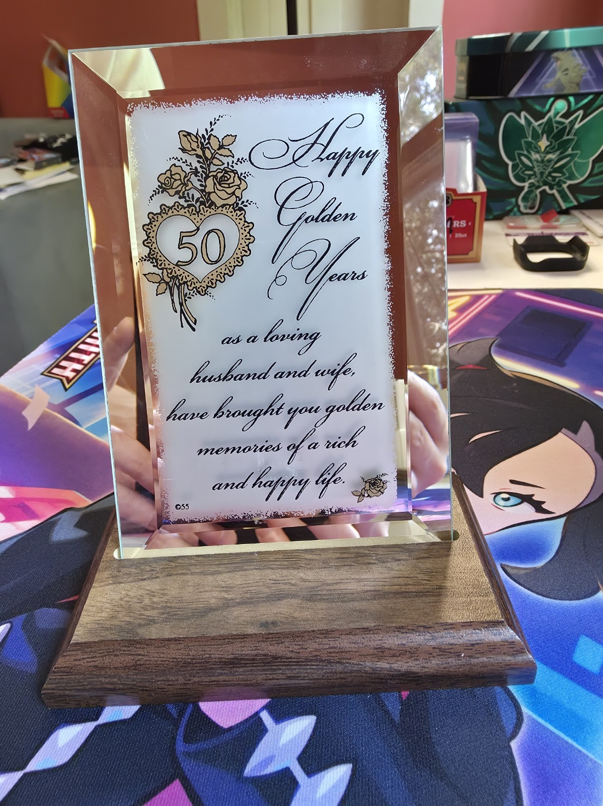 Vintage 50th Anniversary Mirrored Glass Plaque – Screenplay Canada – 1980s–1990s