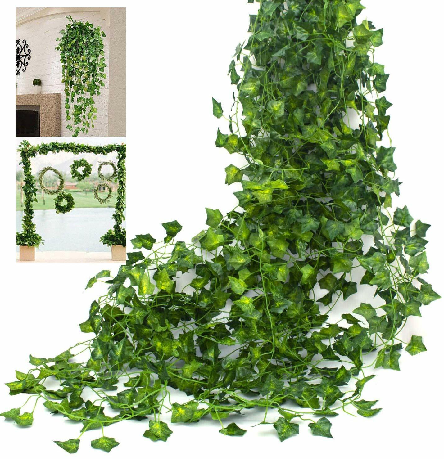 6 PACK 6.5 Ft Artificial Hanging Garland Ivy Leaves Plants Vines Home Decor USA