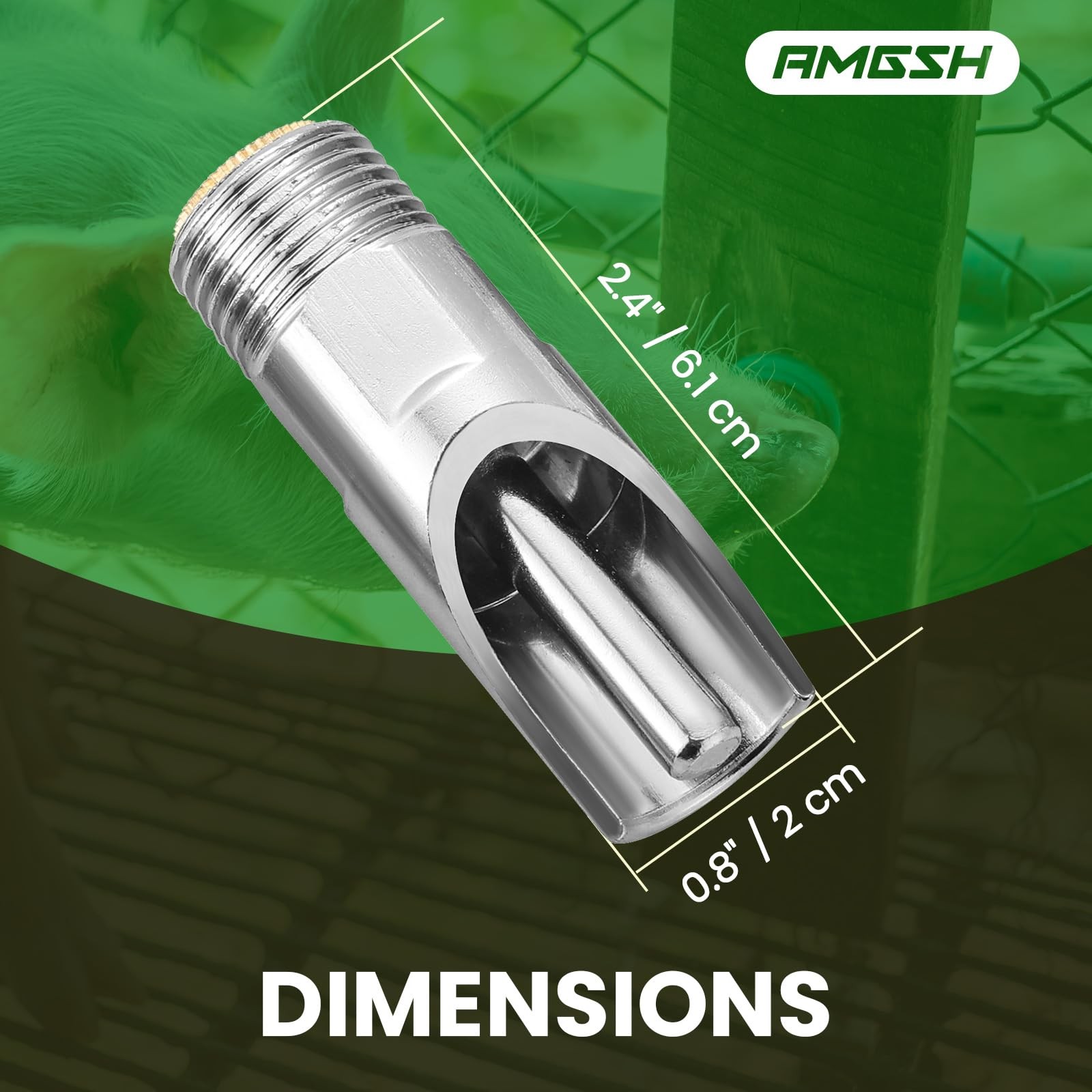 20Pack Pig Waterer Nipples, NPT 1/2″ Stainless Steel Automatic Silver