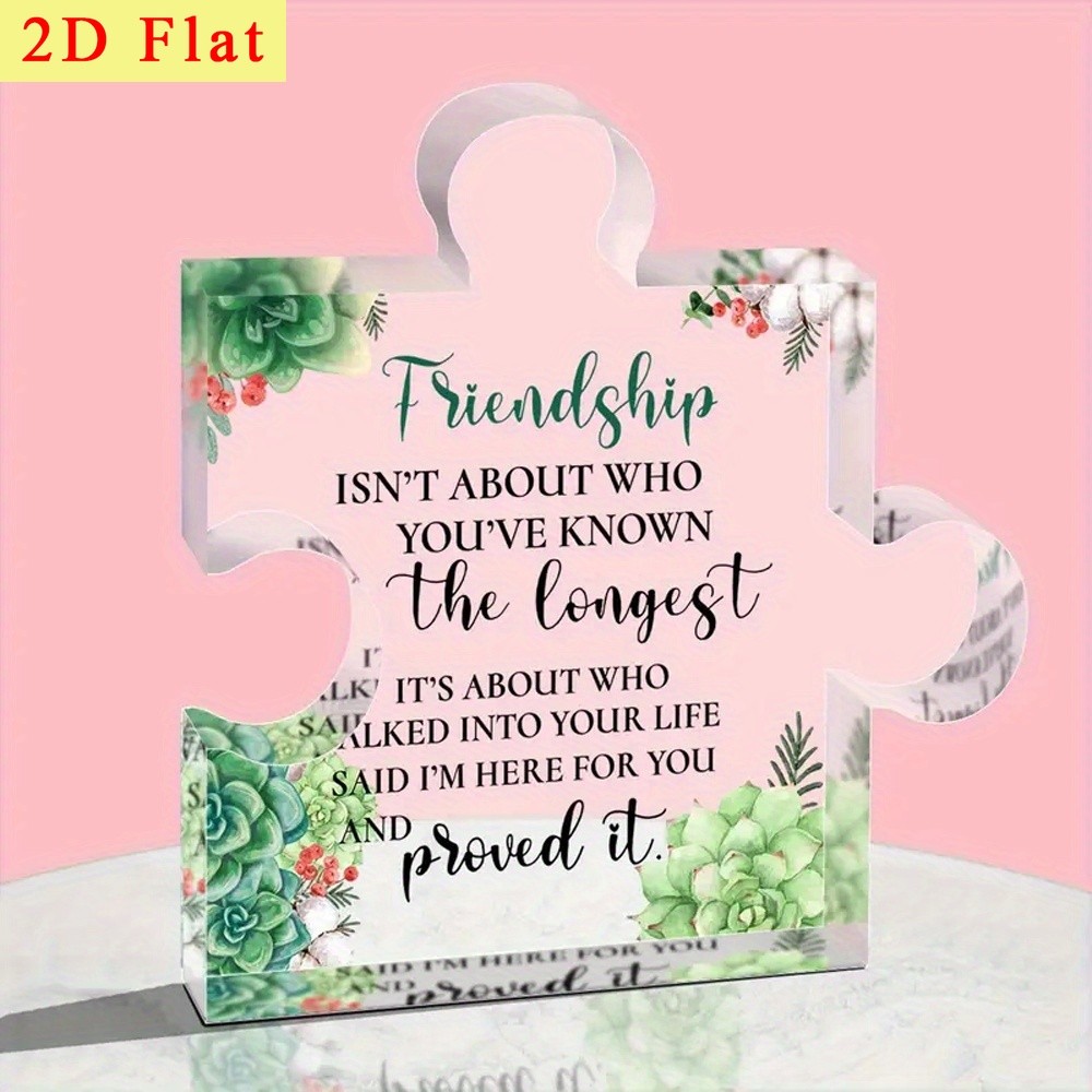 2D flat acrylic irregular shaped ornament, mysterious surprise gift box, gift