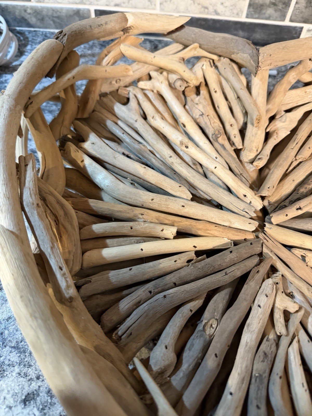 Driftwood Heart Beach Shore Natural Wood Wall decor or Table tray Beach house