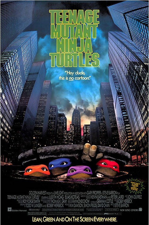Poster – Teenage Mutant Ninja Turtles 1990 TMNT Movie Cover 24×36″ New Wall Art
