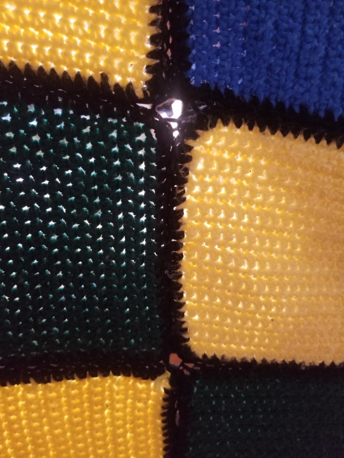 52×75 Crochet Handmande Blanket. Retro 2000s Colorblock