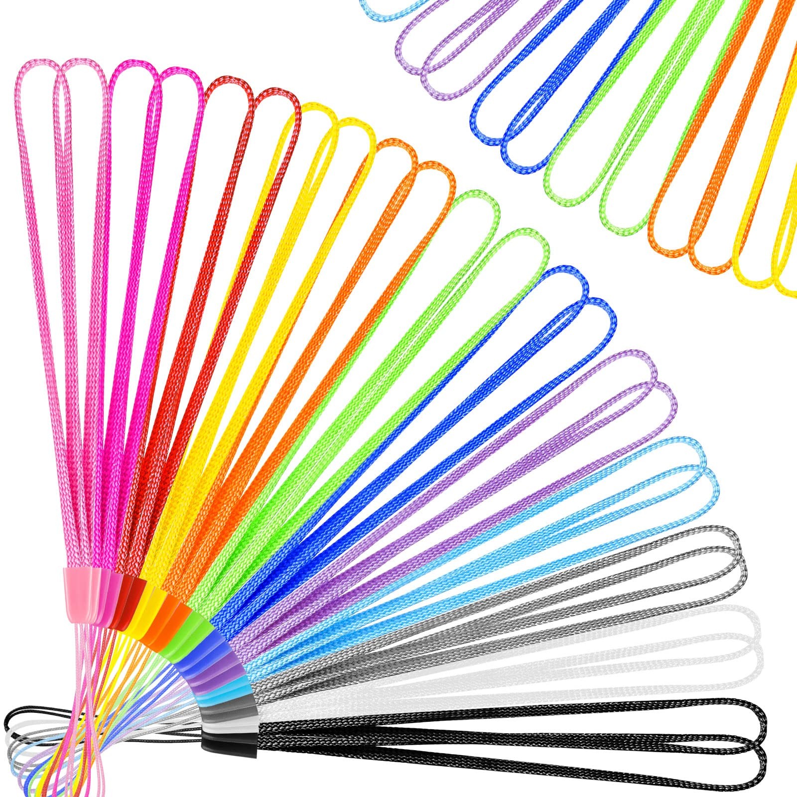 Shappy 100 Pcs Hand Wrist Strap Lanyard 6.9 X 0.15 X 0.04 Inch, Multicolor