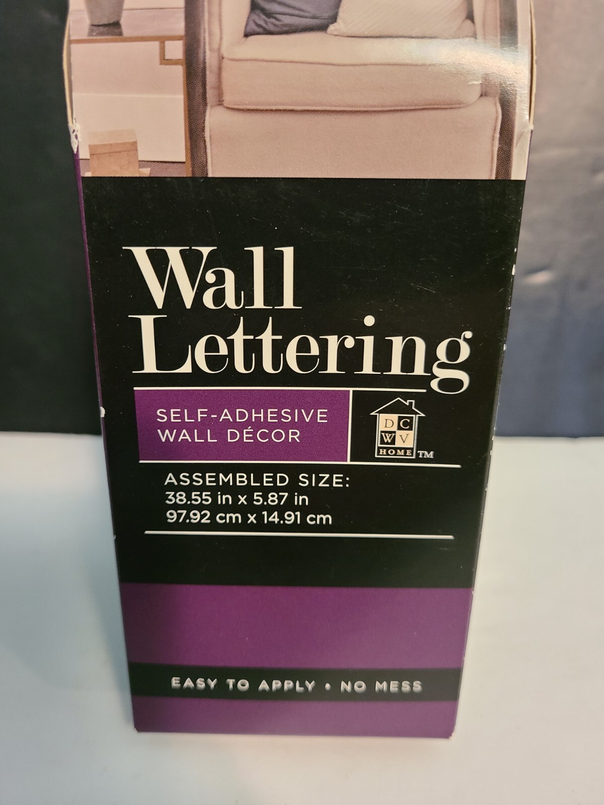Self Adhesive Wall Lettering Kit Brown Gold