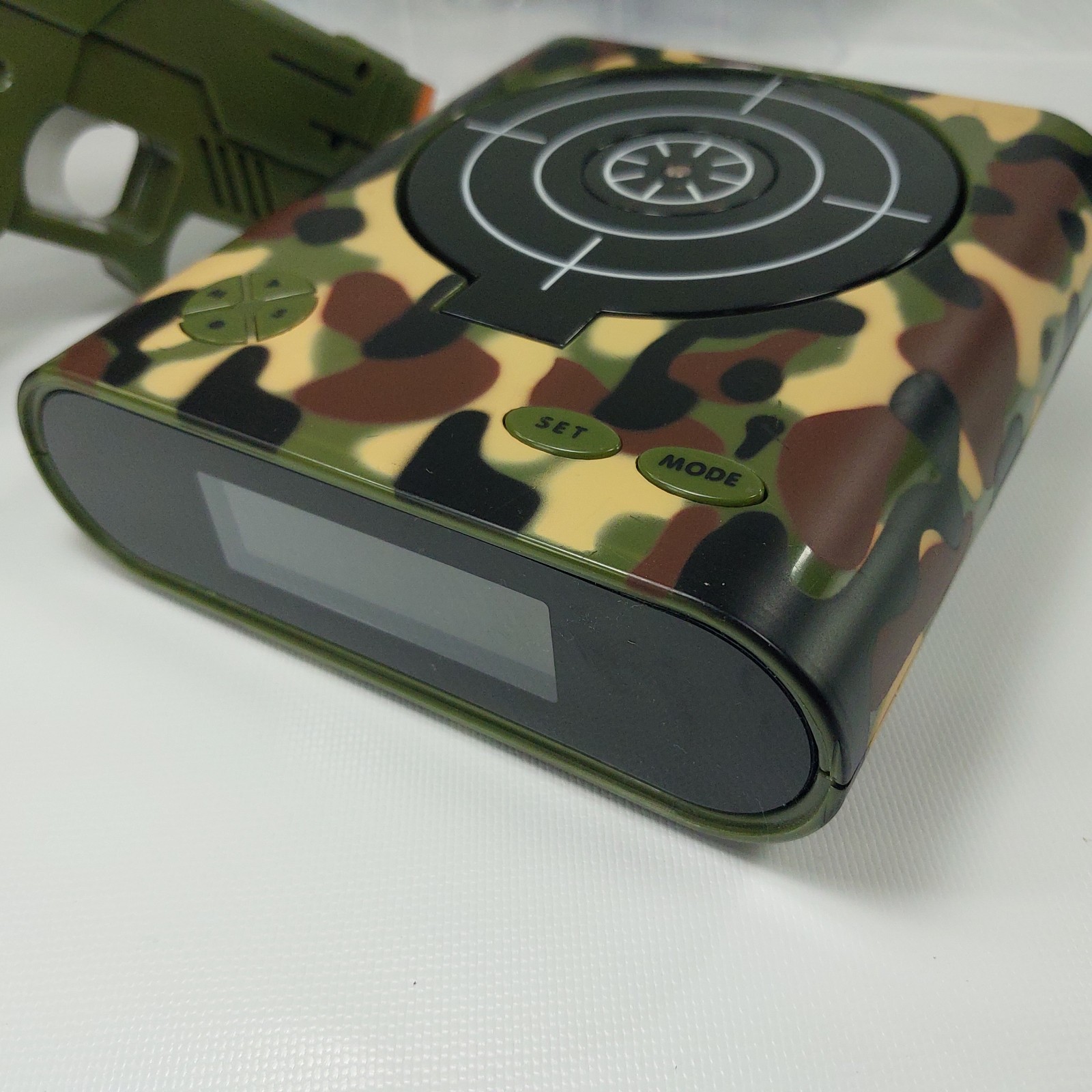 Gun Target Alarm Clock Camouflage BF1821 Shooting Game For Parts Read Below