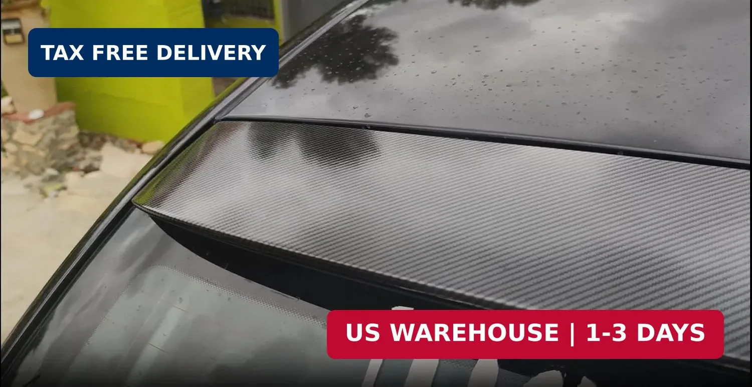 LZLRUN 6D High Gloss Black Carbon Fiber Vinyl Wrap Roll with Air Release – Outdo