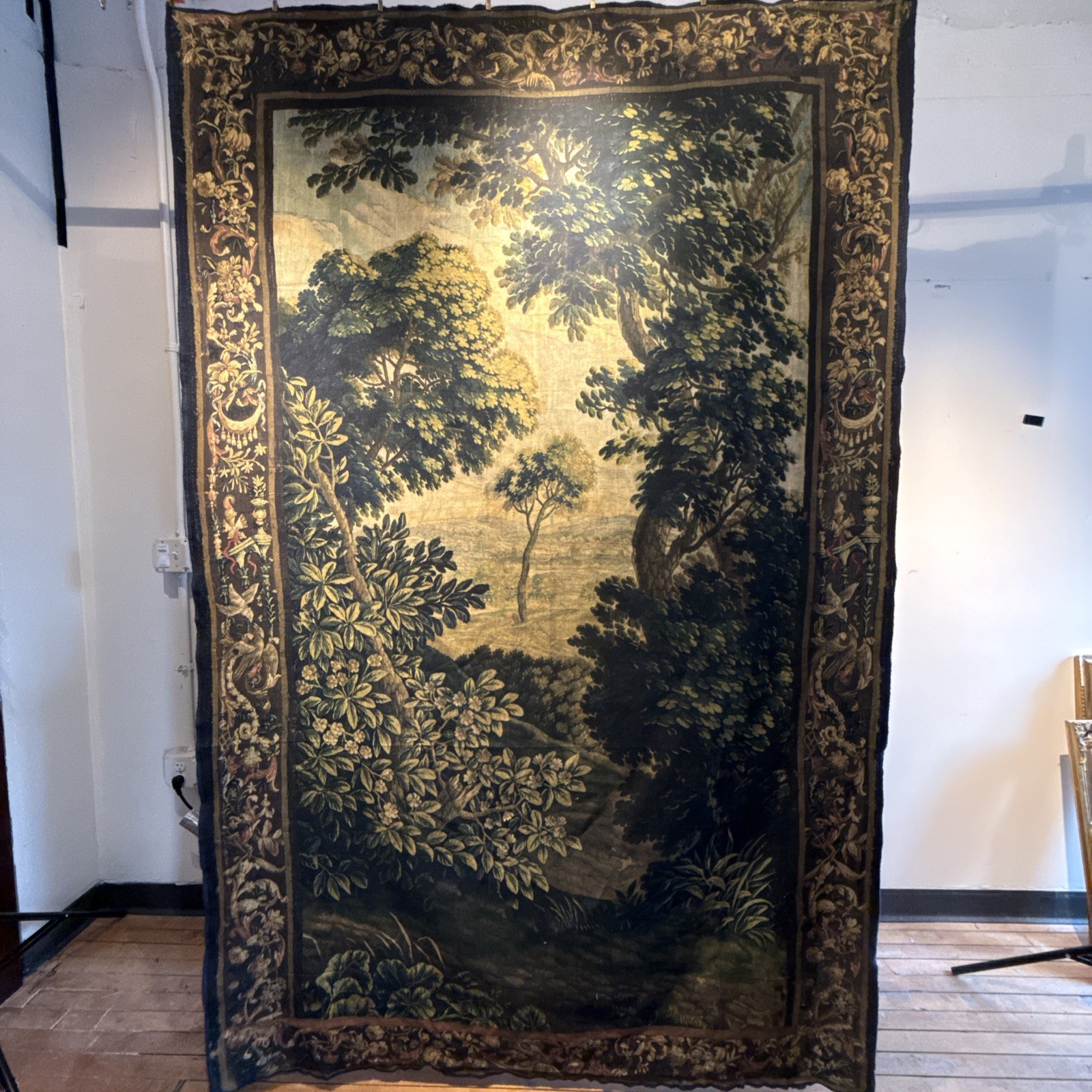 Antique Verdure Tapestry Style Wall Hanging Woodland Landscape RE010262CLC57X90
