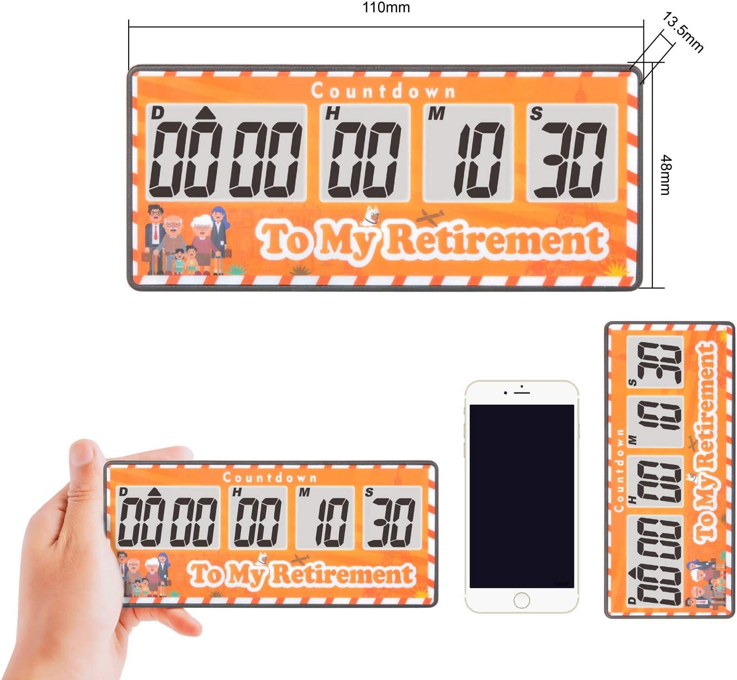 9999 Days Retirement Timer Clock Count-up/down Alarm for All of the Big Events