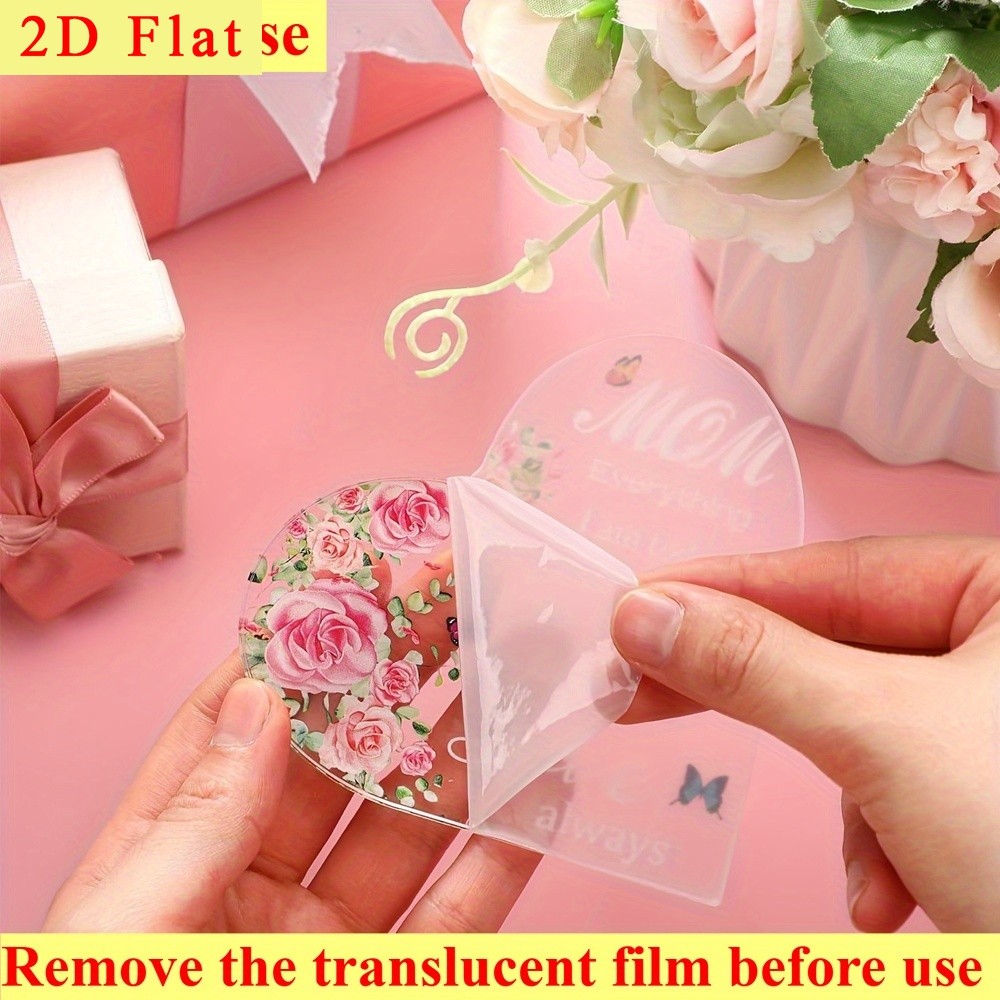 2D flat acrylic irregular shaped ornament, mysterious surprise gift box, gift