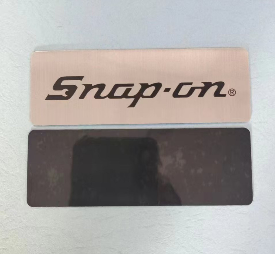 4 inch SNAP-ON TOOLBOX LOGO Vise Badges Aluminum Emblem Adhesive Decal Sticker