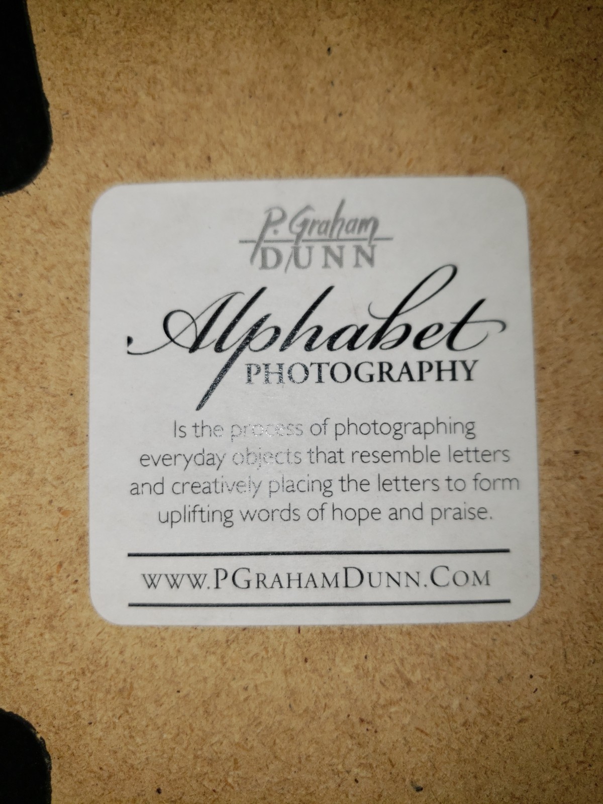 Religious Hangable Cross, P. Graham DUNN Alphabet Photography, Joshua 24:15, NEW