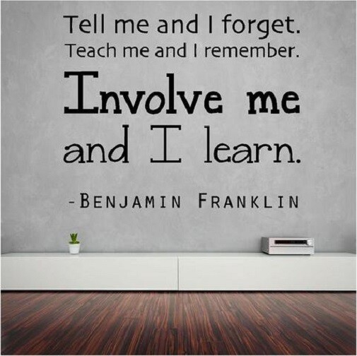 Benjamin Franklin Decor Home Bedroom Inspirational Vinyl Wall Decal Quotes 20×20