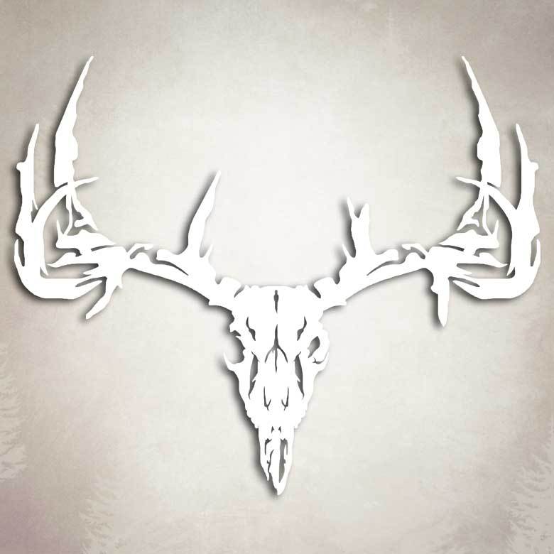 Whitetail Deer Skull Sticker Archery Hunting Decal for Hoyt Bone Collector PSE