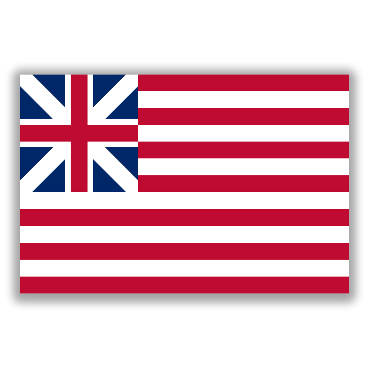 GRAND UNION Flag Sticker Continental Colours Congress Cambridge American 1776