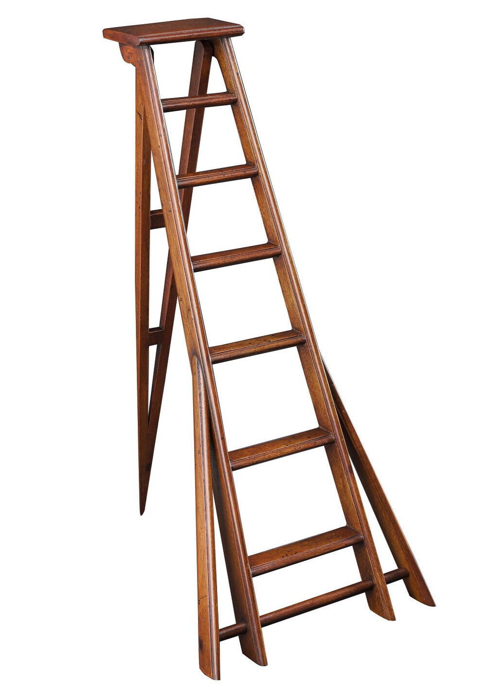 Mini Apple Orchard Step Ladder Architectural Wood Model 12.5″ Staircase Figurine
