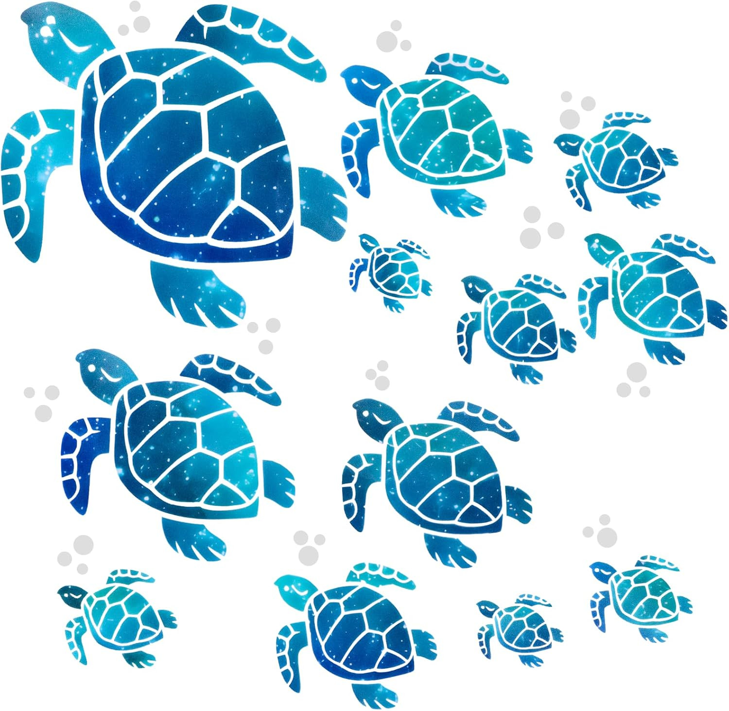 12 Pcs Turtle Stickers, Vinyl Ocean Sea Turtle Stickers Wall Decor, 12 Size W…
