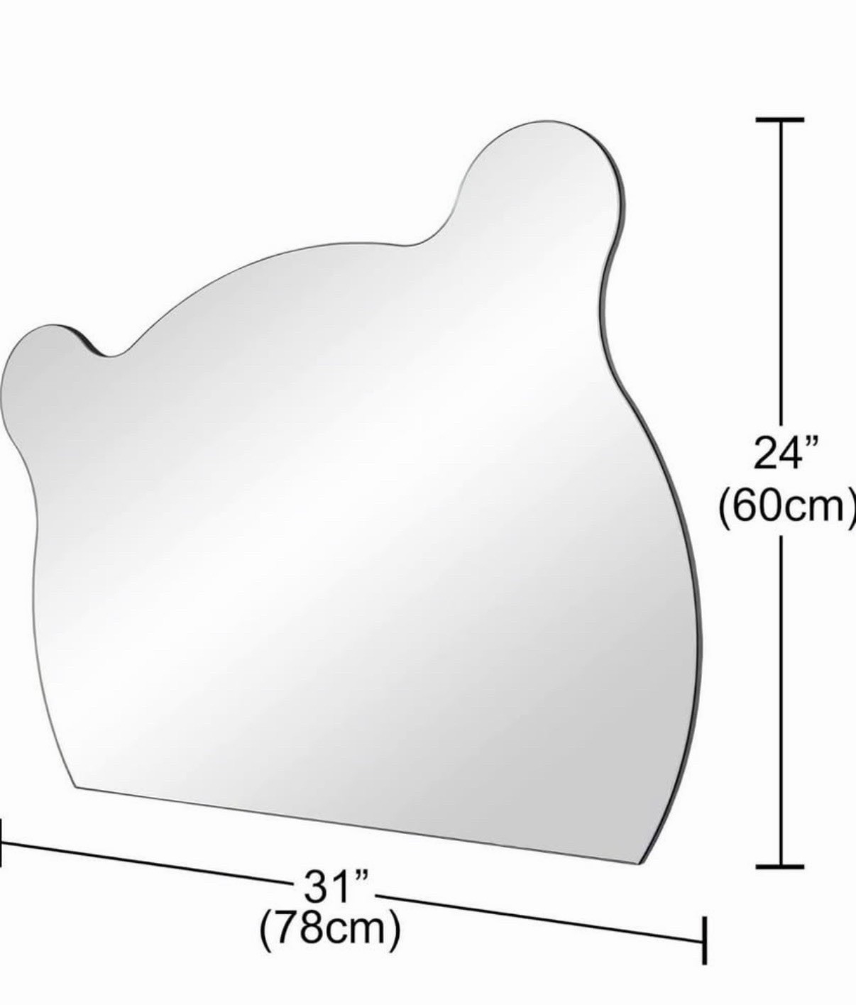Stylish Design Irregular Mirror | Bathroom Mirror | Vanity Mirror Labubu Bear