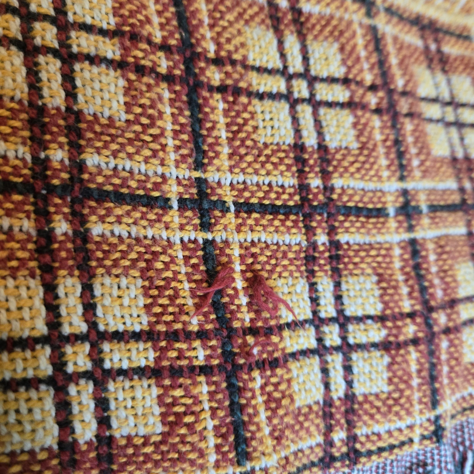 Vtg Goodwin Weavers Throw Blanket Plaid Game Birds Pheasant Duck Hunting Lodge