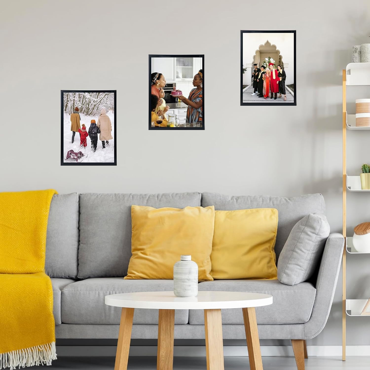 10X14 Picture Frame Set of 4 Black for 30 X 40Cm Diamond Painting Art, Wall Moun