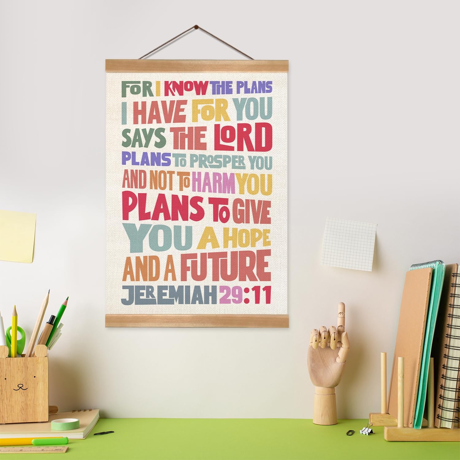 Inspirational Scripture Wall Art Poster,Christian Bible Verse Wall Poster wit…