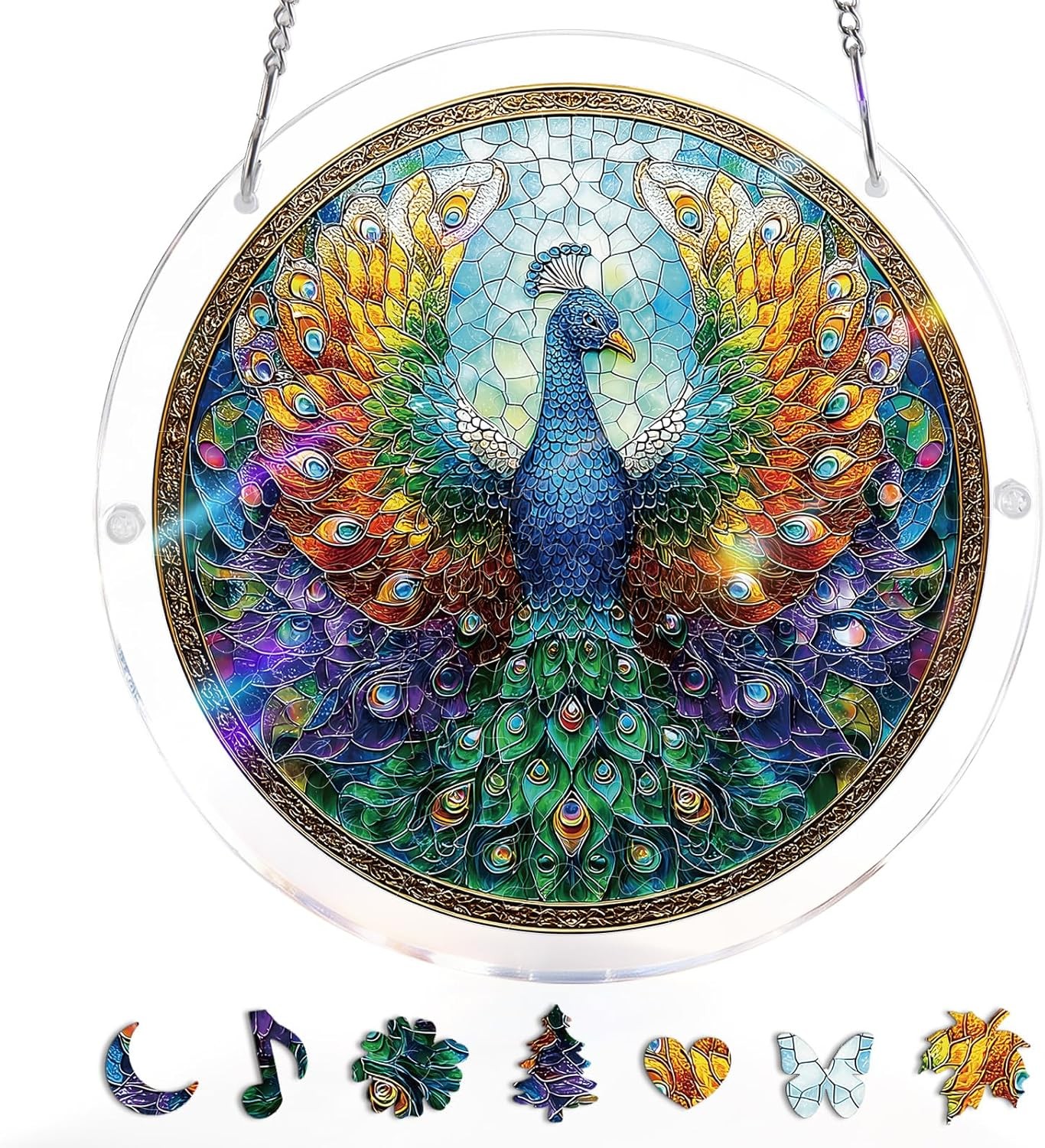 Dawn Flower Acrylic Puzzle Suncatcher Window Hanging Home Garden Decor