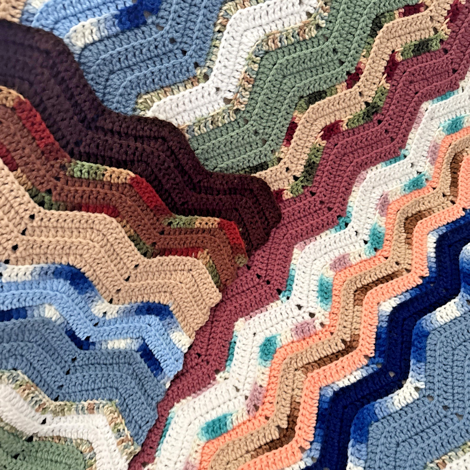 NEW ESTATE MULTI COLOR AFGHAN BLANKET Soft 50”X 62″ HANDMADE Crocheted READ #1