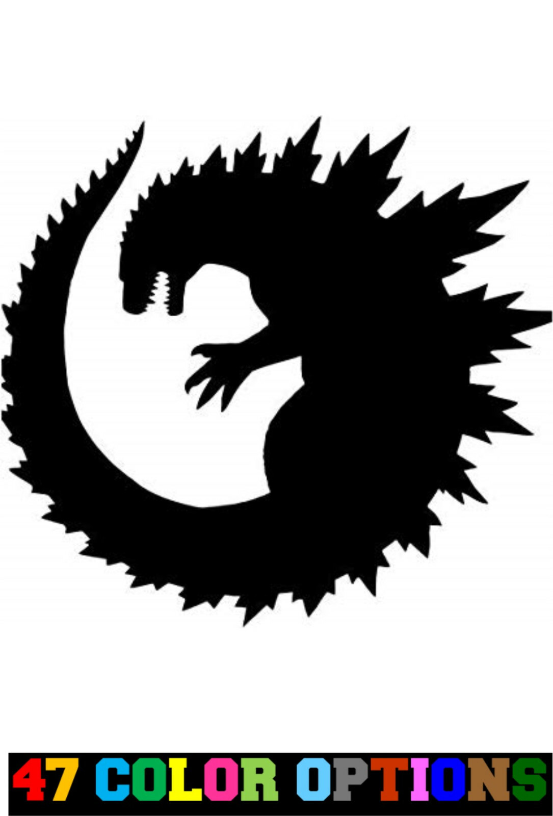 Vinyl Decal Truck Car Sticker Laptop – Movies Kaiju Monster Round Godzilla