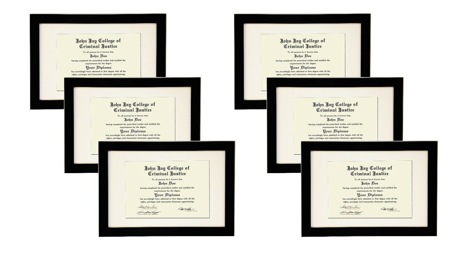 Studio 500 11×17 Black Smooth Wall Wood Frames made with PlexiGlass 6pc Set