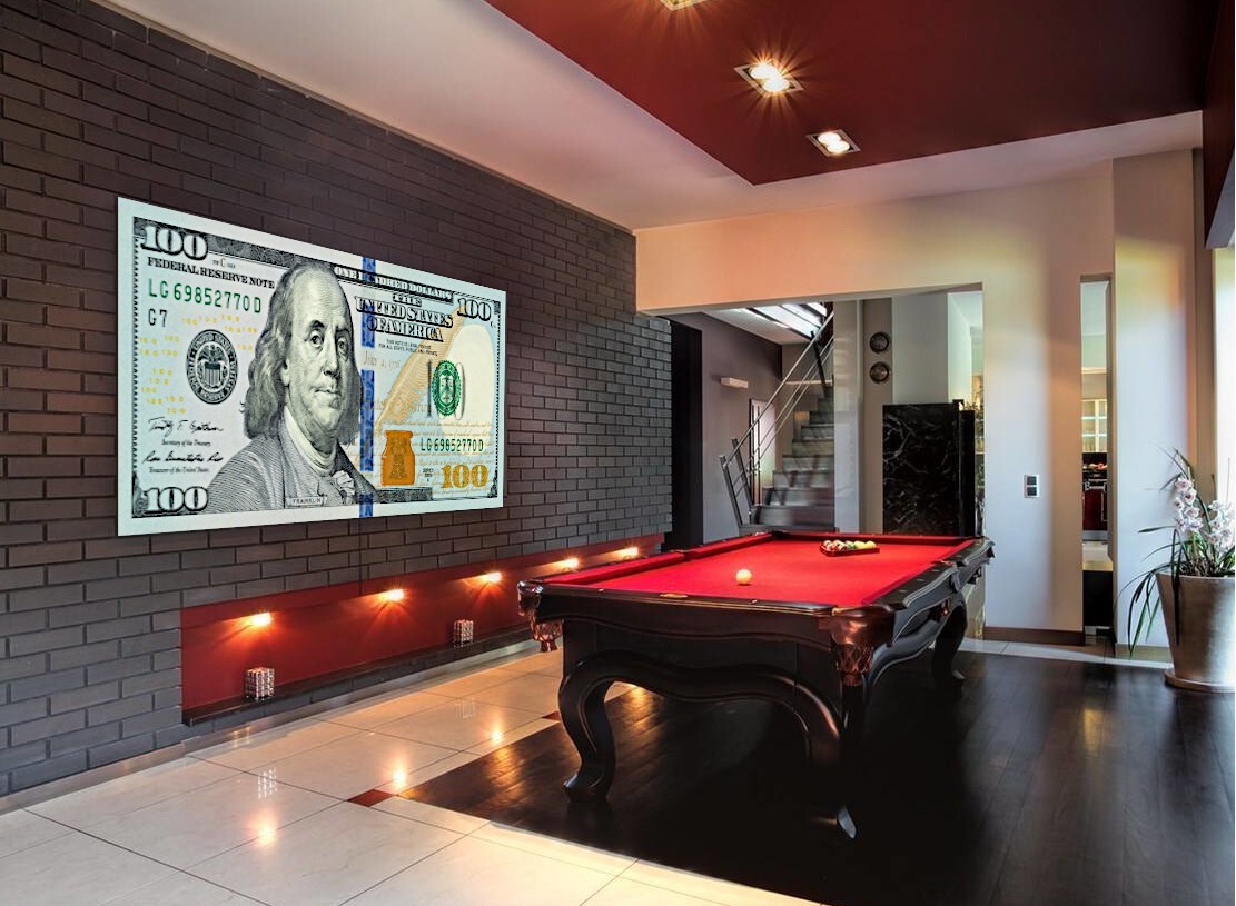 $100 Dollar Bill Money Motivation Success Work Home Wall Art Decor POSTER CANVAS