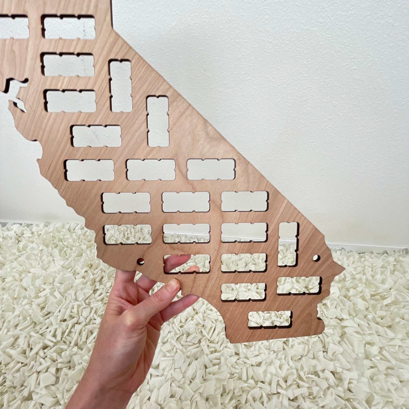 Artist Handmade LASER CUT WOOD CALIFORNIA MAP SIGN Home Decor Picture Souvenir