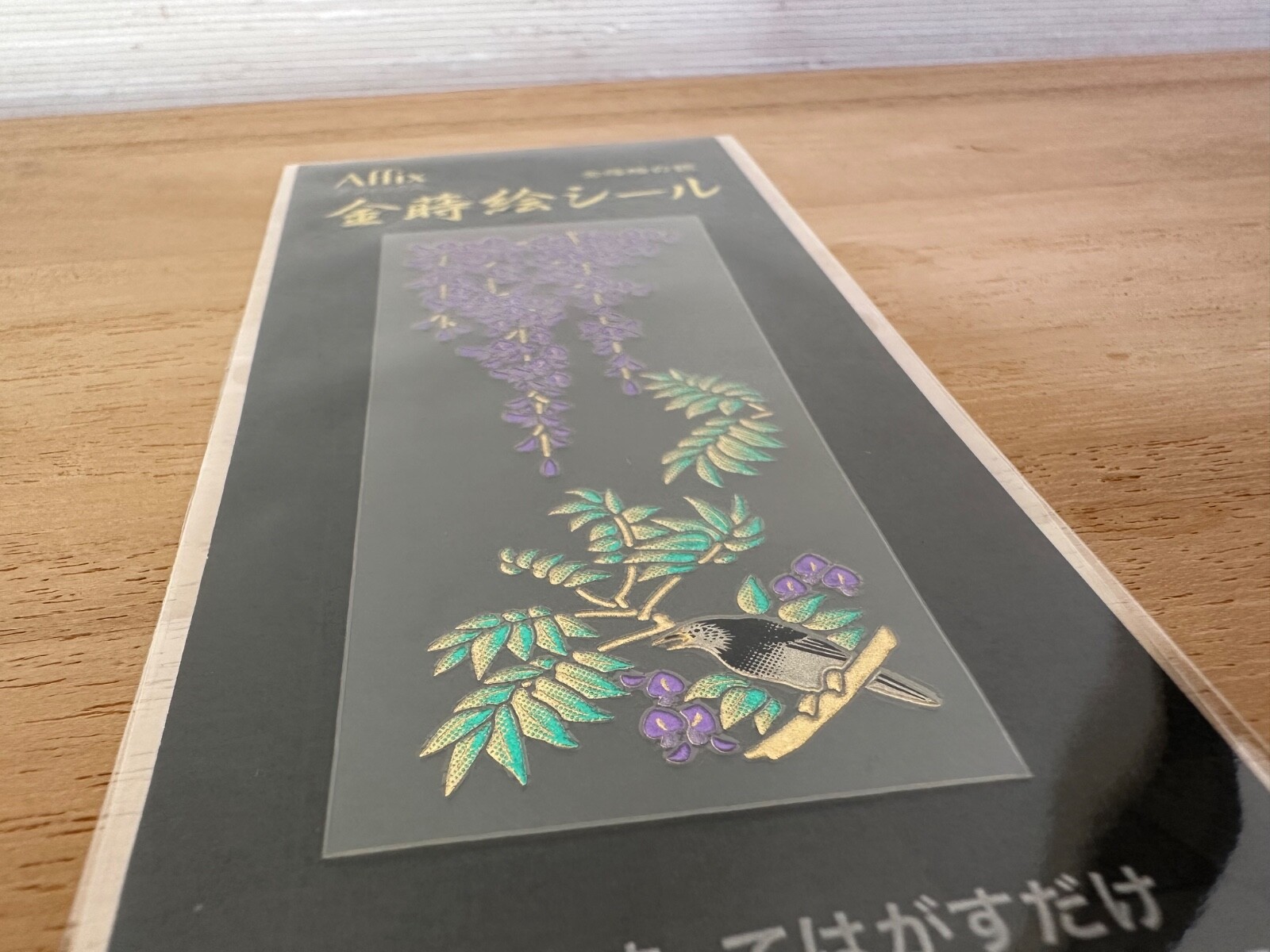 Gold Makie Transfer Sticker Durable Decoration Decal Wisteria Silver Bird