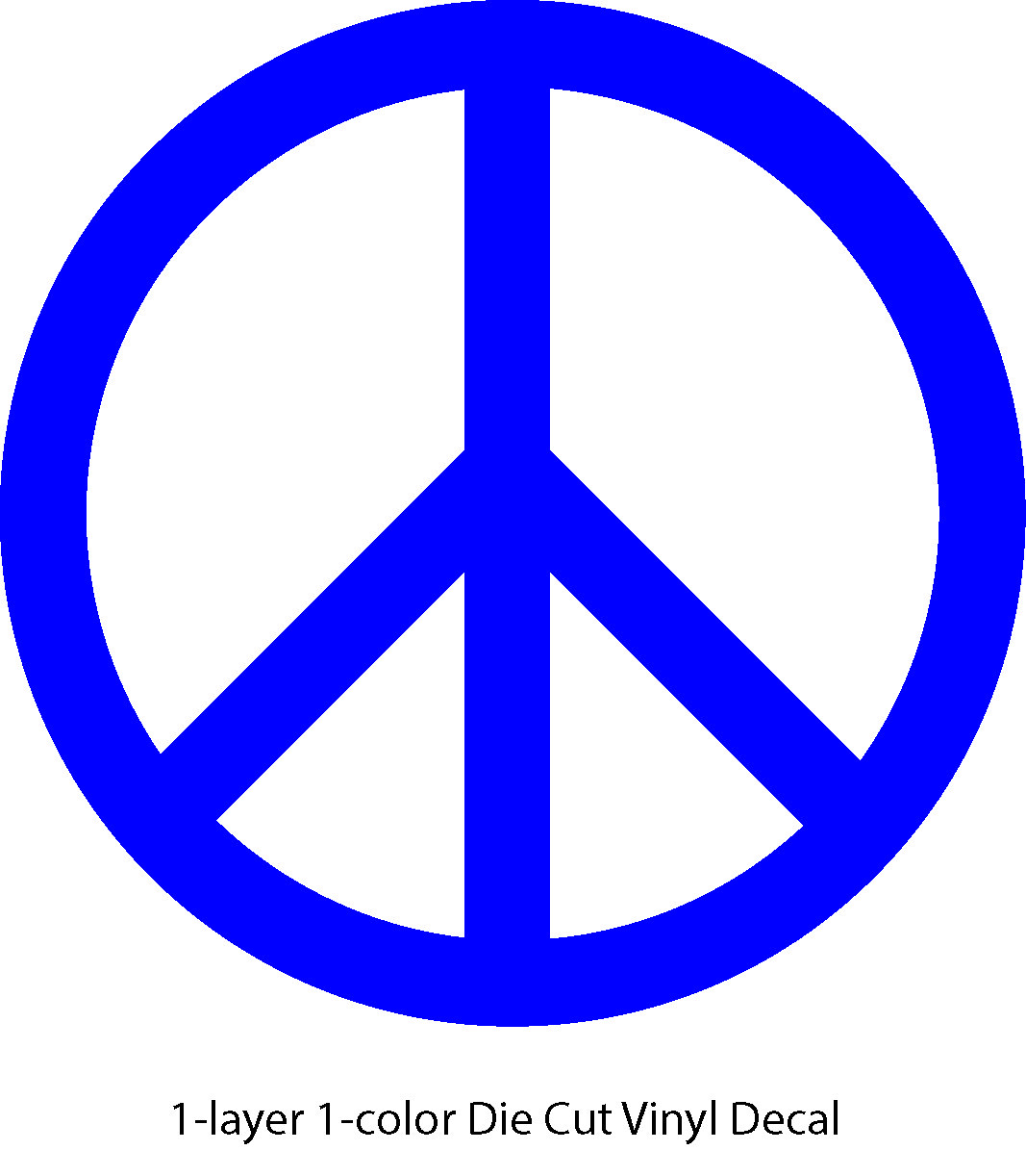 2″ – 24″ Peace Sign Die Cut Vinyl Decal Sticker – Made in USA Same Day Shipping