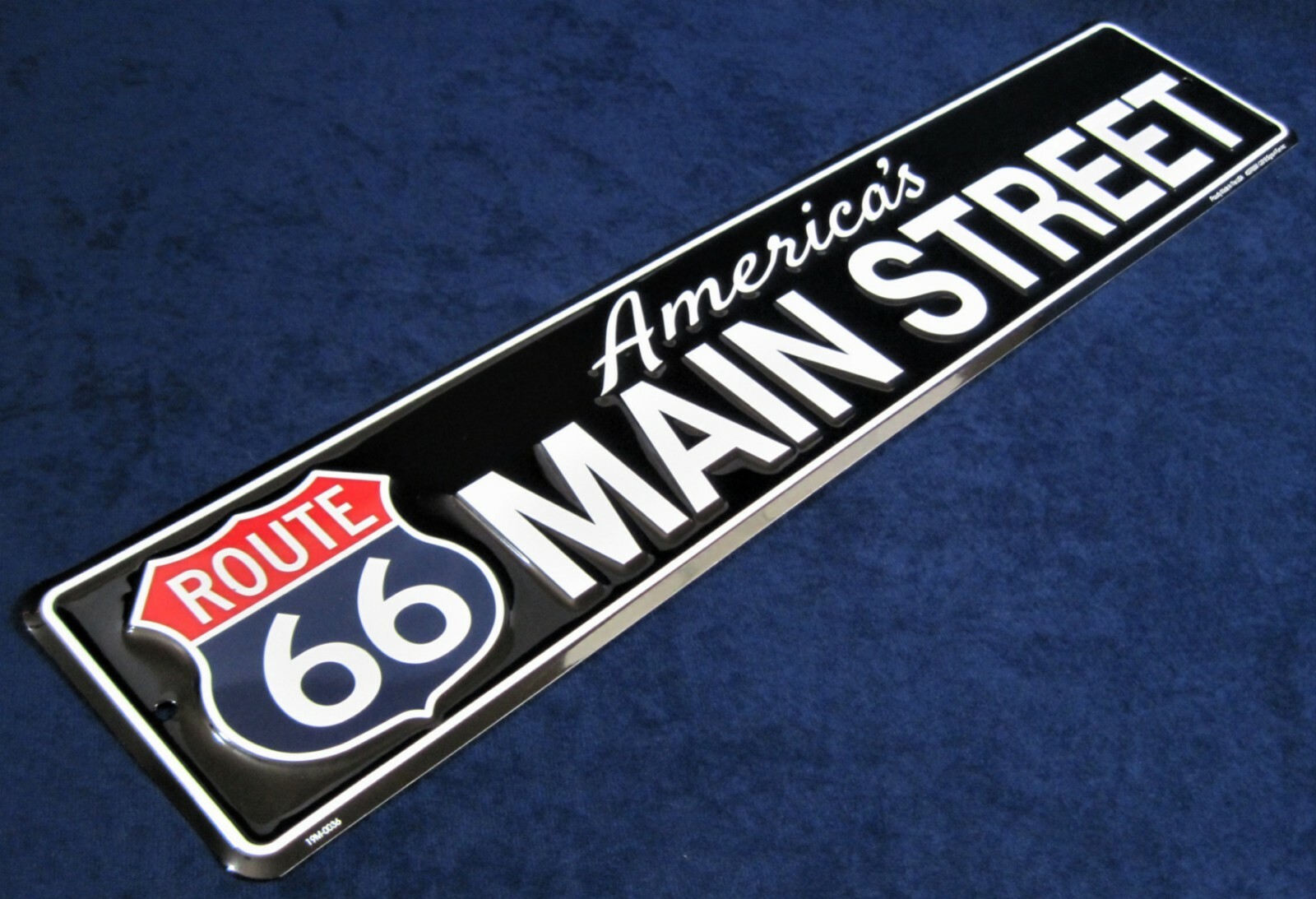 RT66 MAIN STREET *US MADE* 24″ Embossed Metal Street Sign Man Cave Garage Décor